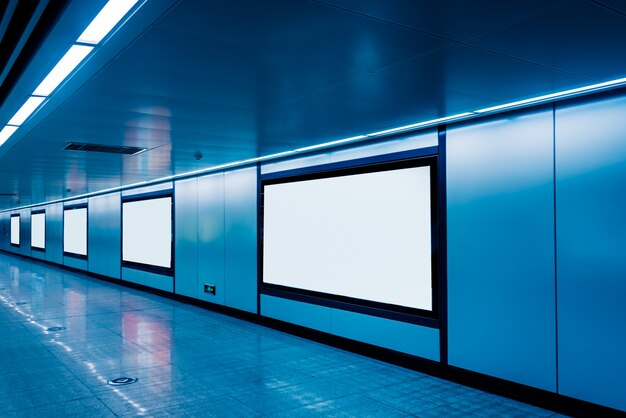 many LED Walls in Subway