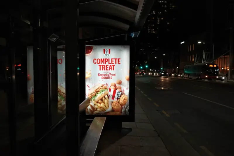 Fast Food Billboard can be clearly displayed even in dim environment